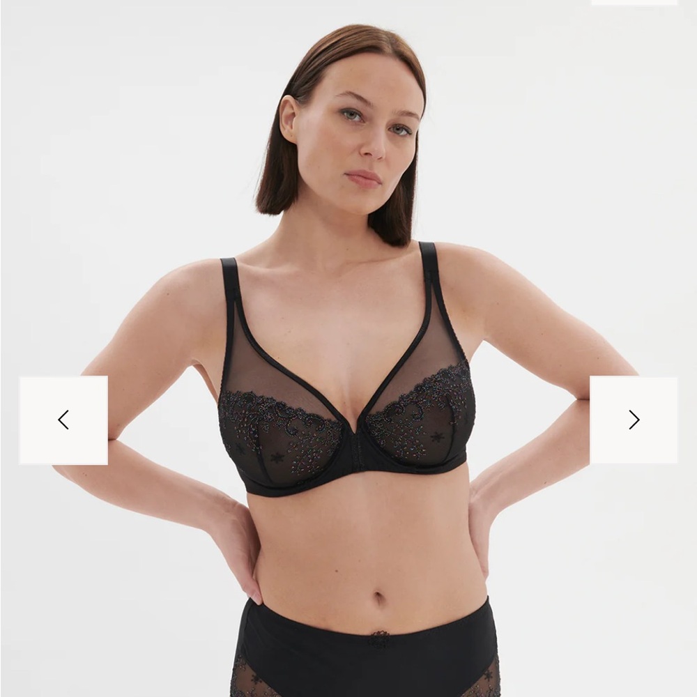 Simone Perele Delice Full Coverage Plunge bra - Gem Black 32E